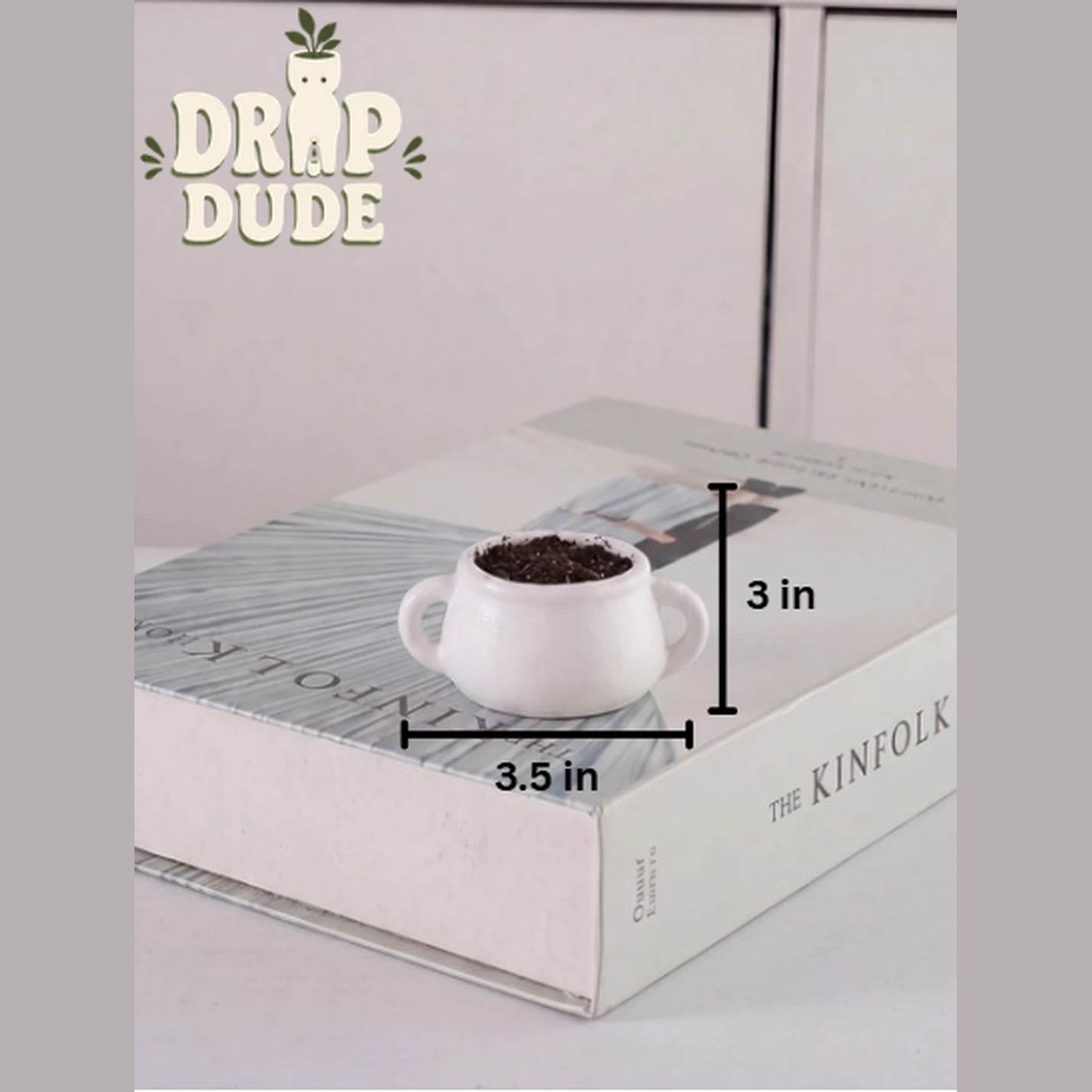 Drip Vase mini cup size dimensions - 3in x 3.5in